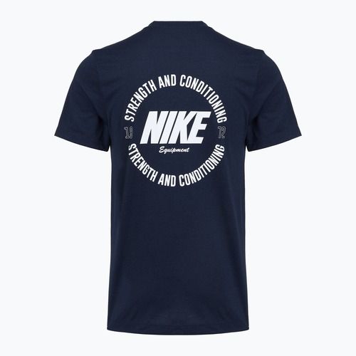 Pánské tréninkové tričko Nike Strength S&C Dri-Fit navy/white