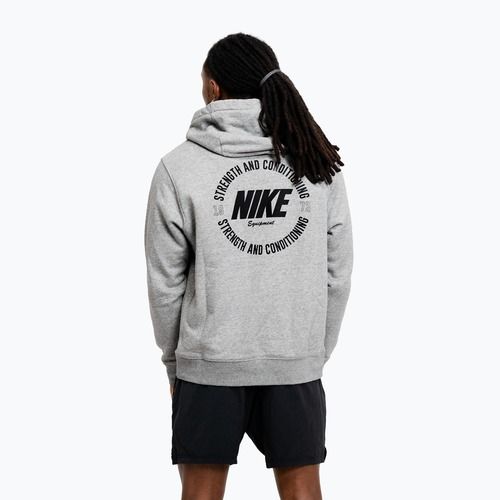 Pánská mikina Nike Strength S&C Hoodie heather grey/black