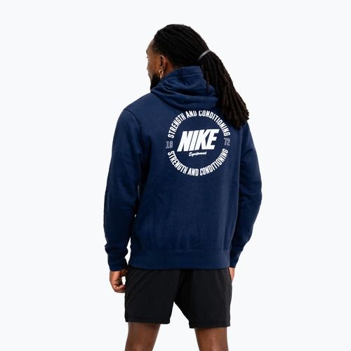 Pánská mikina Nike Strength S&C Hoodie navy/white