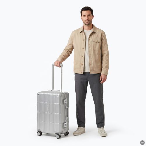 Cestovní kufr Kadva Tigre 37l Silver
