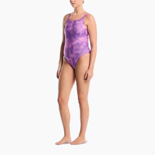 Dámské jednodílné plavky Nike Hydrastrong Multi Pr light magenta
