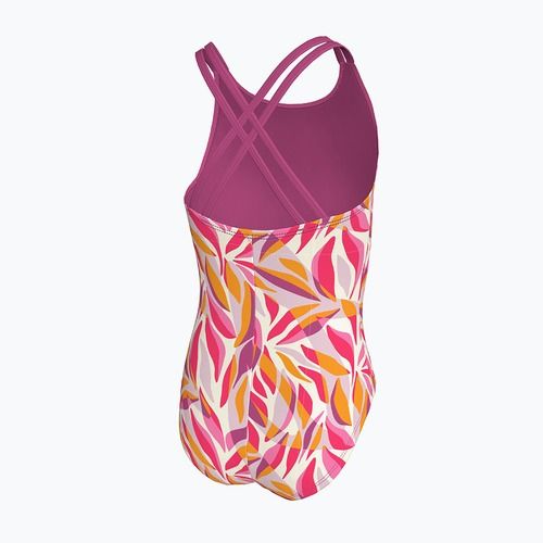 Dětské jednodílné plavky Nike Spiderback desert pink