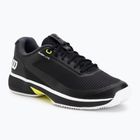 Pánské tenisové boty Wilson Rush Lite 5 Clay black/white/safety yellow