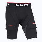 Pánské hokejové šortky CCM Ribano Compresion SR s kšandami černé