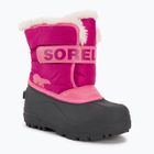 Juniorské sněhule Sorel Snow Commander tropic pink/deep blush