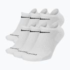 Pánské ponožky Nike Everyday Plus Cushioned No Show 6 párů white/black