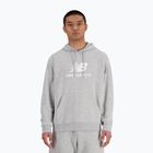 Pánská mikina New Balance Stacked Logo French Terry Hoodie athletic grey