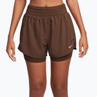Dámské šortky Nike One Dri-Fit High-Waisted 3" 2In1 cacao wow/white
