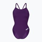 Dámské jednodílné plavky Arena Team Light Drop Solid plum/white