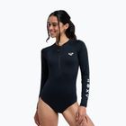 Dámské jednodílné plavky ROXY Essentials Front Zip anthracite