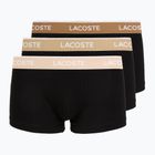 Pánské boxerky Lacoste 5H1297 3 pack black/sisal/viennese/cookie