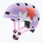 Dětská helma UVEX Kid 4 Style flower lilac matte