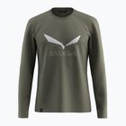 Pánské tričko Longsleeve Salewa Solidlogo Dry faded green