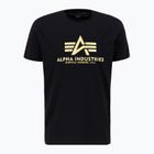 Pánské tričko Alpha Industries Basic T Carbon black/gold