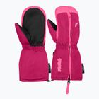 Dětské lyžařské rukavice Reusch Tom Mitten fuchsia purple/knockout pink