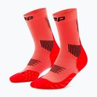 Pánské kompresní ponožky CEP Run Mid Cut 5.0 neon coral