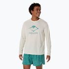 Pánské běžecké tričko Longsleeve ASICS Fujitrail Logo birch/white sage/rainy lake