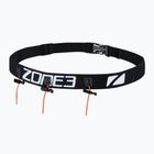 Pás na startovní číslo ZONE3 Racebelt - Gel Loops V2 black/white