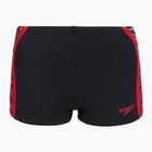 Plavecké boxerky Speedo Hyperboom Splice Aquashort anthracite/high risk red