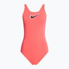 Dámské jednodílné plavky Nike Hydrastrong 3D Swoosh Fastback hot punch
