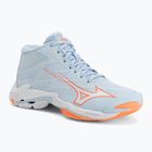 Dámské volejbalové boty Mizuno Wave Lightning Elite Mid blue finch/whitelava orange