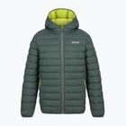 Dětská péřová bunda REGATTA Hooded Marizion dark forest green/wild lime