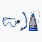 Šnorchlovací sada AQUA-SPEED Enzo + Evo maska + šnorchl + vak modrá