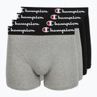 Pánské boxerky Champion Trunk Knit oxford grey melange/oxford grey melange/black