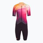 Dámská cyklistická kombinéza Castelli Free Sanremo 3 SS In dark night shade/vivid orange-bright rose