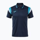 Pánské tenisové tričko Joma Terra Polo dark navy/turquoise fluor