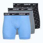 Pánské boxerky Nike Everyday Cotton Stretch 3 pairs swoosh print/grey/university blue