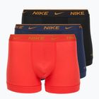 Pánské boxerky Nike Everyday Cotton Stretch Trunk 3 páry light crimson/midnight navy/black
