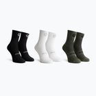 Ponožky Rogelli Core Combi ponožky 3 páry black/white/army green