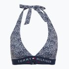 Horní díl plavek Tommy Hilfiger Halter Rp Print illustrated wave dark night navy