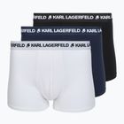 Pánské boxerky KARL LAGERFELD Logo Trunk 3 páry black/white/navy