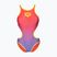 Dámské jednodílné plavky arena One Shaded Print Tech One Back bright coral royal multi/soft green