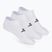 Pánské ponožky SKECHERS Microfiber Non Terry No Show 3 páry white tradiční