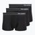 Pánské boxerky KARL LAGERFELD Stripe Logo Micro Trunk 3 páry black