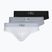 Pánské slipy Calvin Klein LV00NB4471 Hip Brief 3 pairs black/misty grey/white