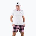 Pánská bílo-růžová tenisová polokošile HYDROGEN Tartan T00518E83