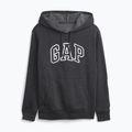 Dámská mikina GAP V-Gap Heritage PO HD charcoal heather