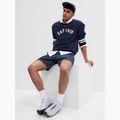 Pánská mikina GAP Logo Piping Crewneck blue navy 5