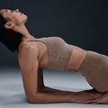 Sportovní podprsenka Nike Alate Medium Support Longline mink brown/white 13