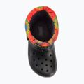 Dětské sněhule  Crocs Classic Lined Spray Dye Boot Kids black/multi 5