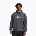 Pánská mikina Under Armour Unstoppable Woven Hoodie castlerock/white