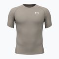 Pánské tréninkové tričko Under Armour HG Armour Comp timberwolf taupe/white 5