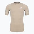 Pánské tréninkové tričko Under Armour HG Armour Comp timberwolf taupe/white