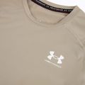 Pánské tréninkové tričko Under Armour HG Armour Comp timberwolf taupe/white 3