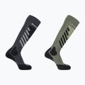 Lyžařské ponožky Salomon S/Access 2-Pack anthracite/deep lichen green