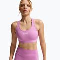Sportovní podprsenka Nike Swoosh Medium Support light magenta/white
